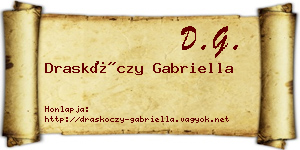 Draskóczy Gabriella névjegykártya